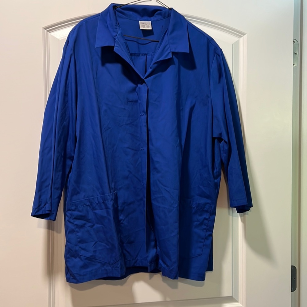 Blue painting smock